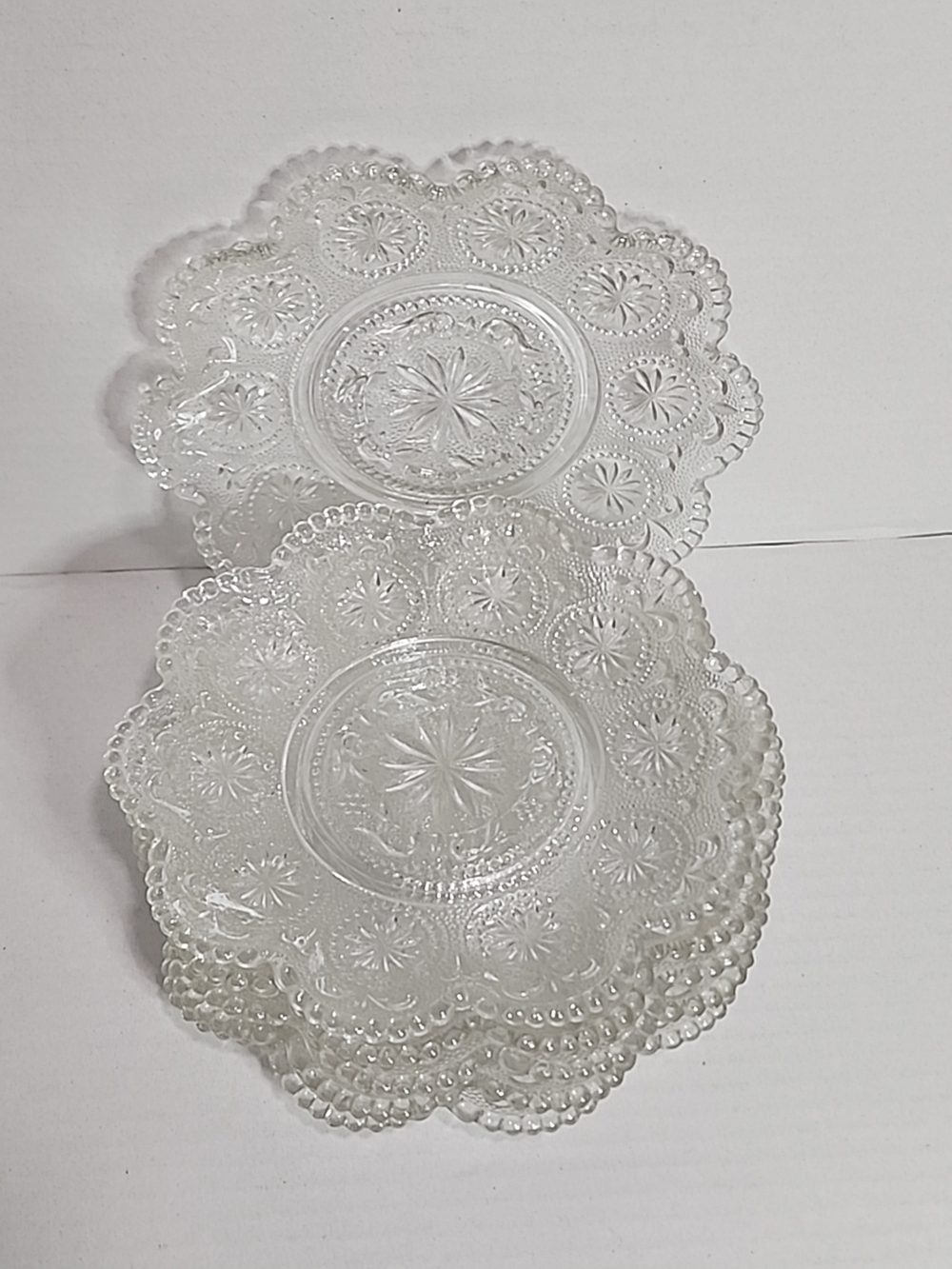 SET OF 6 BROCKWAY GLASS AMERICAN CONCORD CLEAR BREAD PLATES 6 1/2"